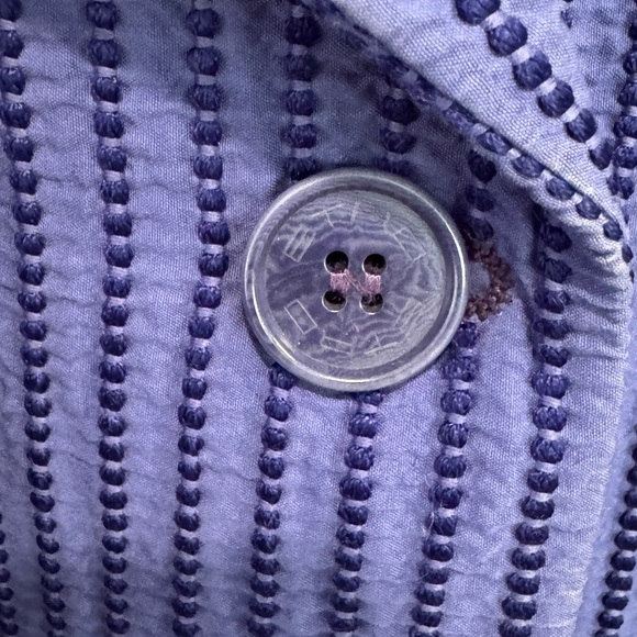 Etro Royal Purple Textured Trench Coat - Picture 3 of 11